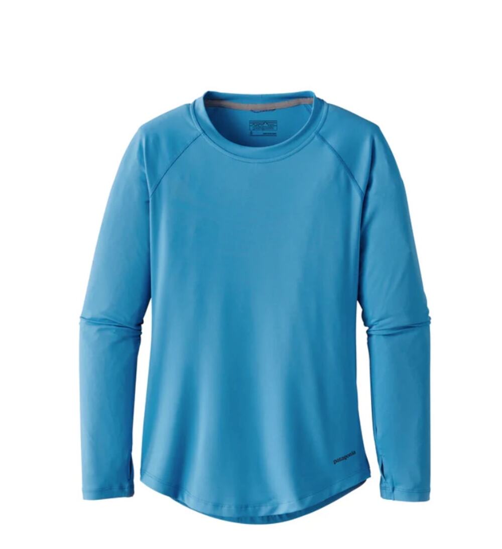 Patagonia Men's Long Sleeve Blue Spandex Jersey Shirt Sz L